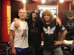 Steven Adler e Slash durante gravações