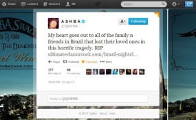 DJ Ashba condolências Twitter