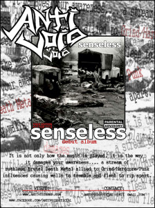 Flyer de divulgação de "Senseless".