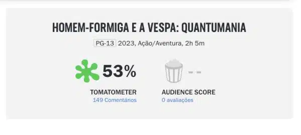 CHOCANTE! Homem-Formiga 3 estreia com avaliação RUIM na média do Rotten  Tomatoes - Agora Paparazzi