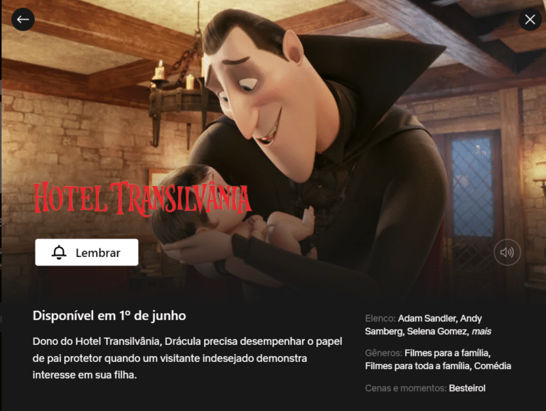 Hotel Transilvânia chega em streaming em JUNHO