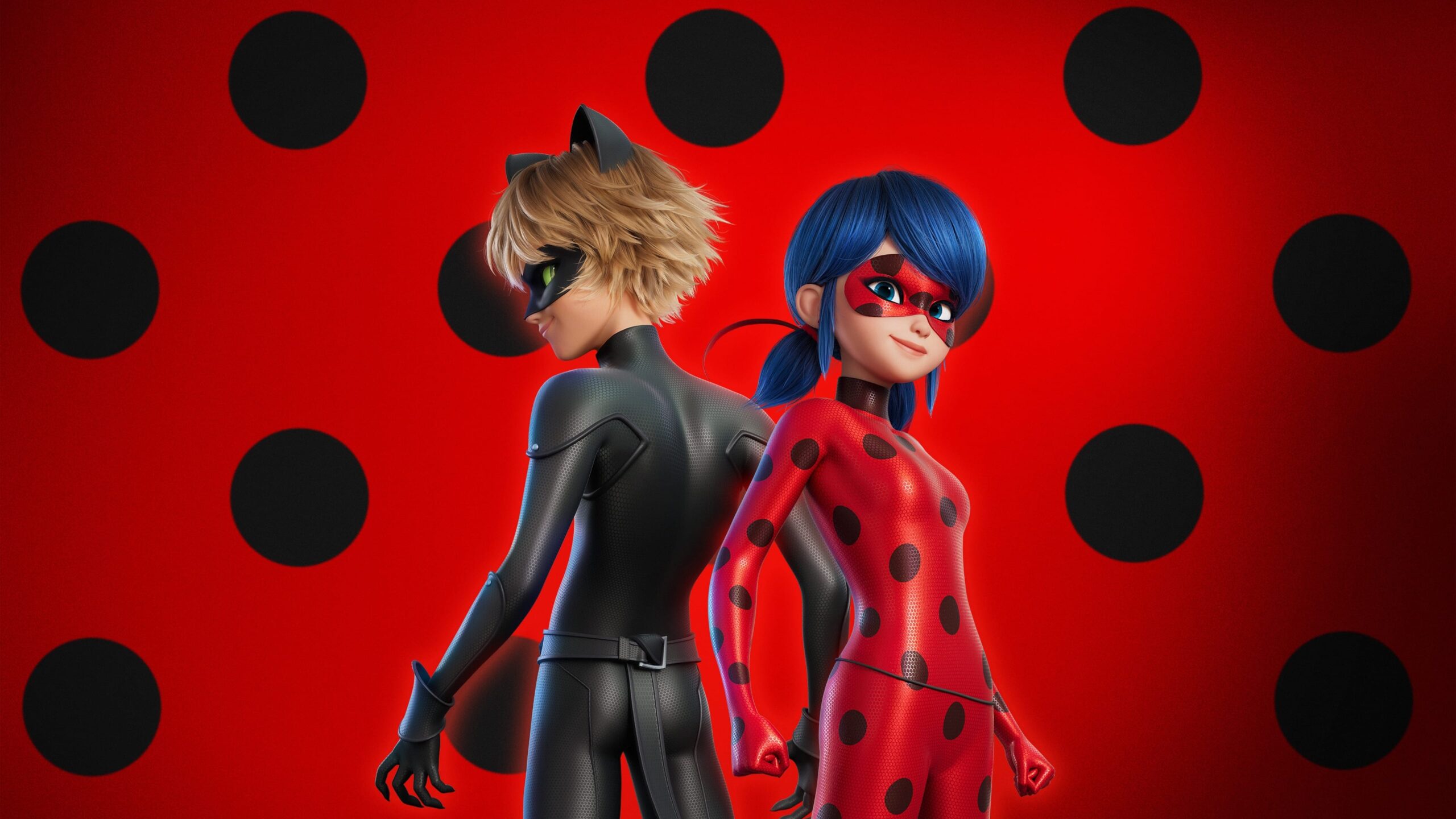 Desenho cat noir e ladybug