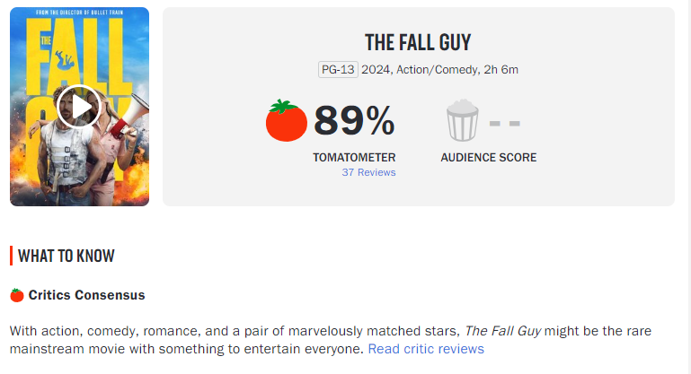 o dublê rotten tomatoes