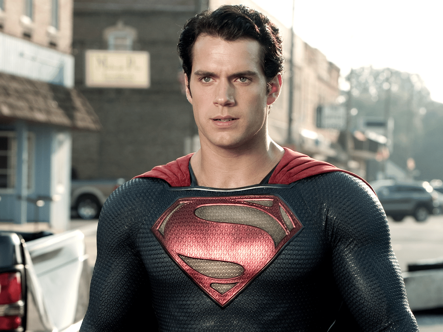 henry cavill em cena de superman
